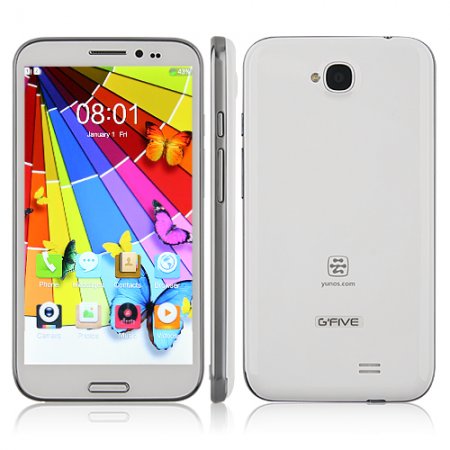 G'FIVE G9 Smartphone Aliyun OS MTK6589 Quad Core 5.7 Inch HD IPS Screen