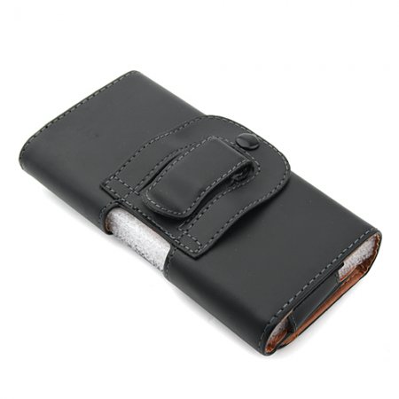 Smooth Magnetic Closure Protective Leather Case Cover for Hero V6888 Smartphone Black