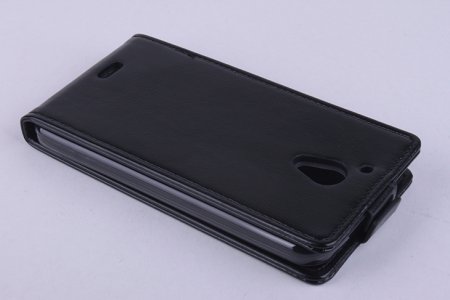 Leather Flip Cover Stand Case for ZOPO ZP320 Smartphone Black