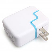 Dual USB 3.1A 17W FAST AC Travel Wall Charger for Apple iPad Air Blue