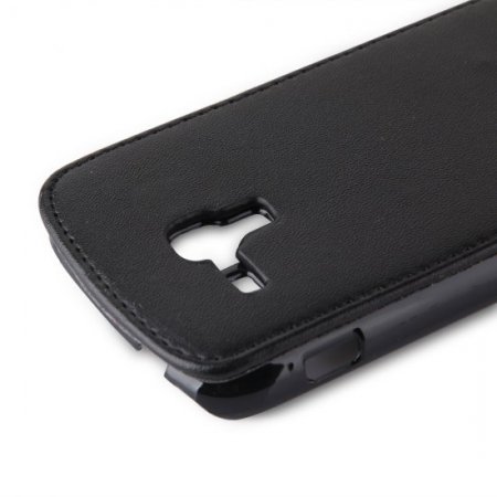 New Protective Leather Cover Case Pouch for Samsung S7562 Black