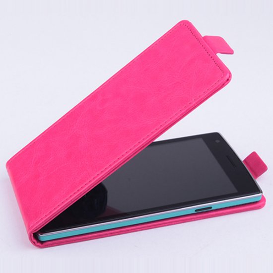 Leather Flip Cover Stand Case for Elephone G4 Smartphone Rose