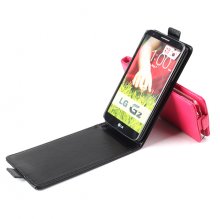 Fashion Leather Flip Case Cover for LG G2 Smartphone 3-color