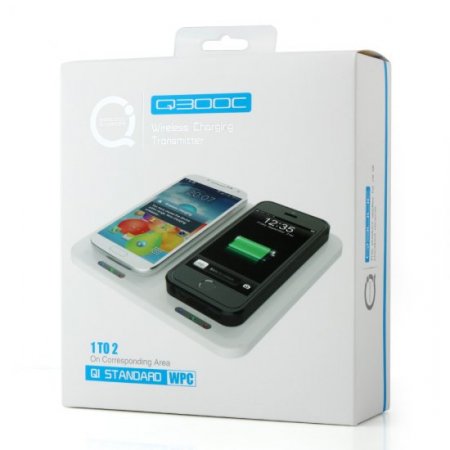 QI 6.6 Inch 2-in-1 Wireless Charger for QI Standard Smartphone White