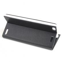 Protective PU Leather Flip Case for JIAYU G6 Smartphone Black