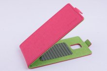 Leather Flip Cover Stand Case for DOOGEE DG310 Smartphone Rose