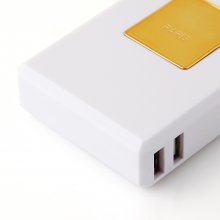 12000mAh Perfume Bottle Shaped Dual USB Power Bank for Smartphone -White