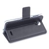 Leather Flip Cover Case Stand for Doogee DG280 Smartphone Black