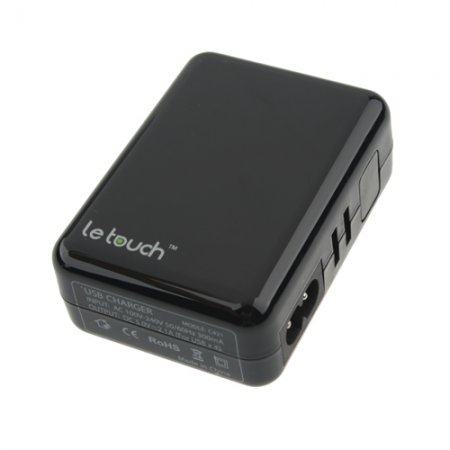 Le touch Four USB AC Adapter Travel Charger for iPhone iPad Tablet PC