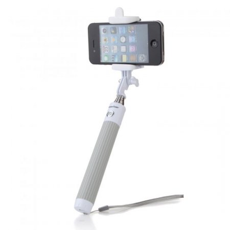 All-in-one Extendable Bluetooth Monopod One-click Photographic Selfie Stick Gray
