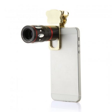 Universal 4in1 10X Telephoto lens + Wide angle Lens + Micro Lens + Fisheye Lens Black