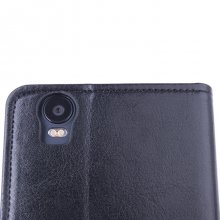 Leather Flip Cover Case Stand for Elephone G7 Smartphone Black