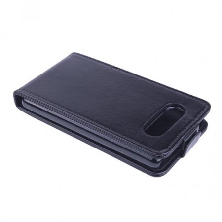 Leather Flip Cover Case Stand Nokia Lumia 820 Smartphone Black