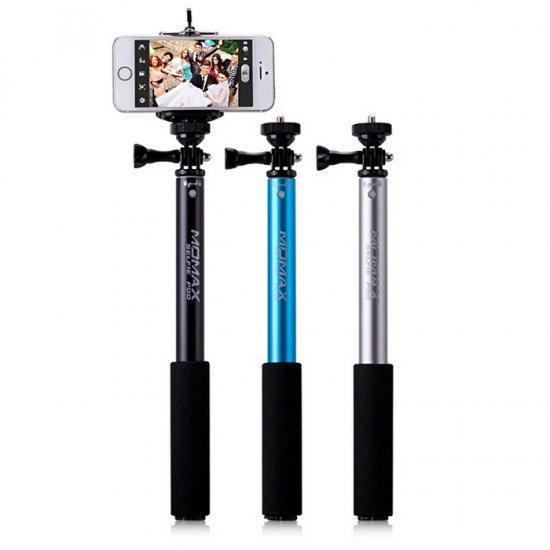 Momax SelfiFit Selfie Stick Handheld Monopod+Bluetooth Remote Shutter Color Random