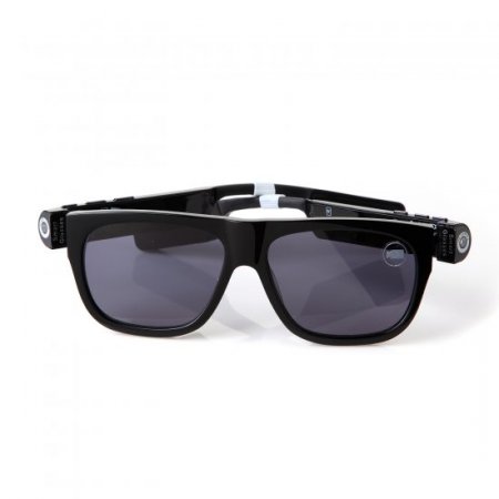 V5 Smart Glasses Camera Bluetooth Call and Music with Flash Light Mic. GPS Dark Brown