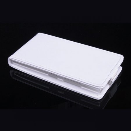 Leather Flip Cover Case Stand Nokia Lumia 730 Smartphone White