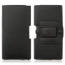 Magnetic Closure Protective Leather Case Cover for Hero V6888 Smartphone Black