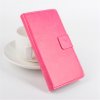 Leather Flip Cover Case Protective Case Stand for DOOGEE Y100 Pro Smartphone Rose