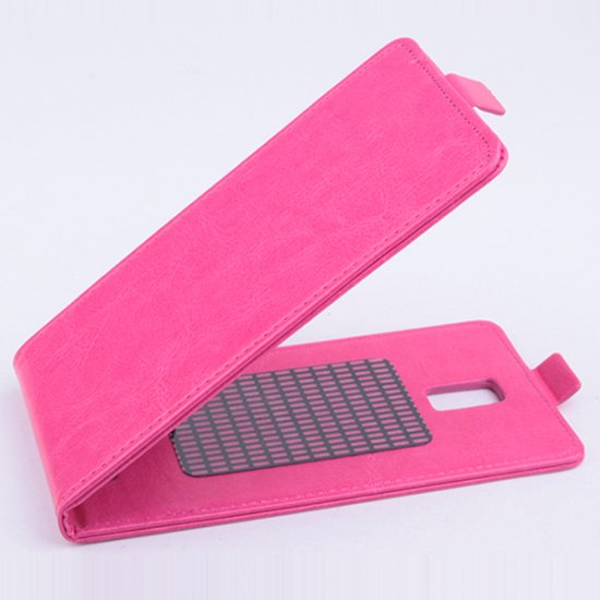 Leather Flip Cover Stand Case for DOOGEE DG580 Smartphone Rose