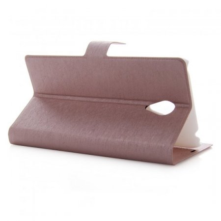 Fashion Leather Flip Cover Stand Case for MEIZU m1 note Smartphone Champagne