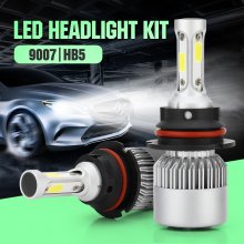 9007 LED Headlight Bulb,30mm Heatsink Base CSP Chips 10000 Lumens Hi/Lo 6500K Xenon White Extremely Super Bright Conversion Kit of 2