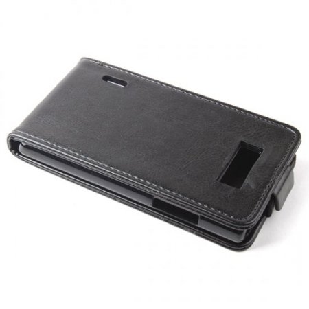 Fashion Leather Flip Case Cover for LG P705 P700 Smartphone Black