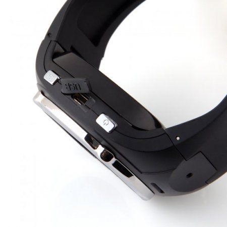 ZGPAX MQ998 Watch Phone Quad Band Single SIM Card 1.5 Inch Bluetooth FM Camera Black