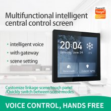 S6 WiFi Smart Scene Wall Switch,2GB+8GB Panel Smart Home Control,in-Wall Touchscreen Control for Smart Light Various Tuya$Zigbee Smart Appliances