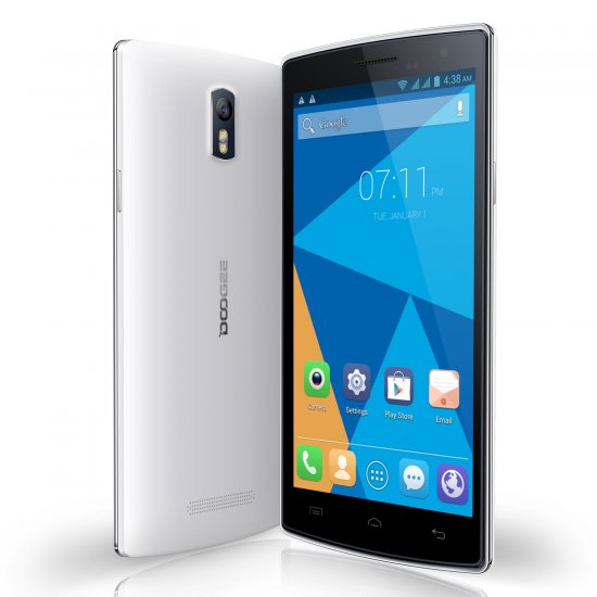 DOOGEE KISSME DG580 Smartphone 5.5 Inch MTK6582 Android 4.4 Wake Gesture HOTKNOT- White