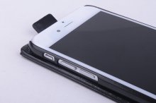 4.7Inch Protective PU Leather Flip Case for iPhone 6 Smartphone Black