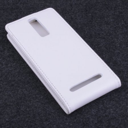 Leather Flip Cover Stand Case for Elephone G6 Smartphone White
