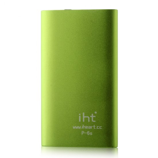 IHT P-6S 6600mAh Power Bank with 3-in-1 USB Cable for Smartphone Green