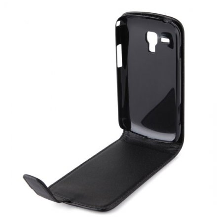 New Protective Leather Cover Case Pouch for Samsung S7562 Black