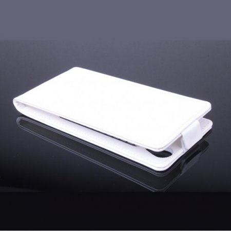 Leather Flip Cover Case Stand for Leagoo Lead 3 Smartphone White