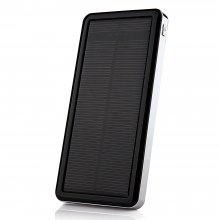 12800mAh Power Bank Solar Charger for iPad iPhone Smartphone Black