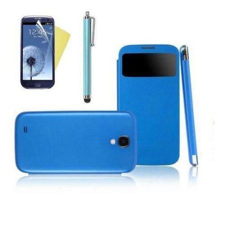 New Flip PU Leather Case Cover Smart Wake View For SAMSUNG GALAXY S4 S IV i9500