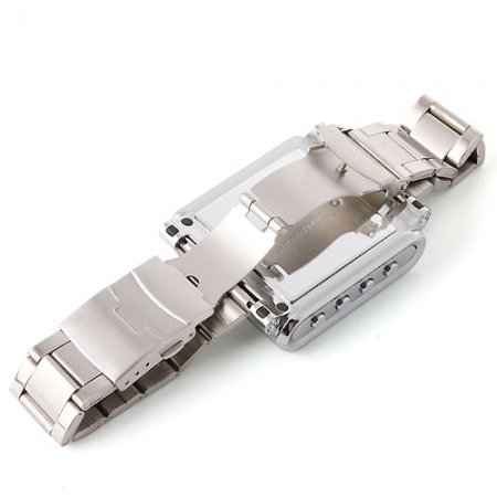 AK812 Watch Phone Stainless Steel Strap Single SIM Card Bluetooth SOS 1.6 Inch Touch Screen-Silver