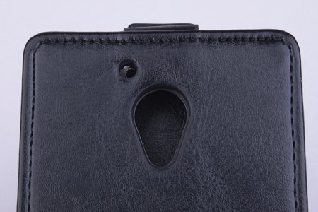 Leather Flip Cover Stand Case for ZOPO ZP320 Smartphone Black