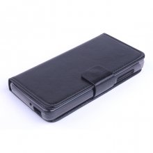 Leather Flip Cover Case Stand GIONEE V183 Smartphone Black