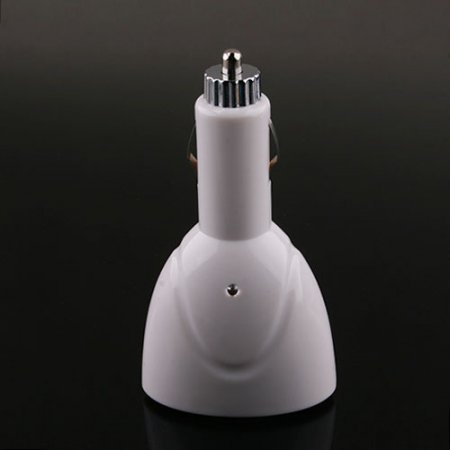 Car Charger Hub Adapter 2 USB Port White