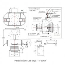 Motorhome Caravan Trailer Rv Cupboard Door Single Sided Pull Push Button Handles