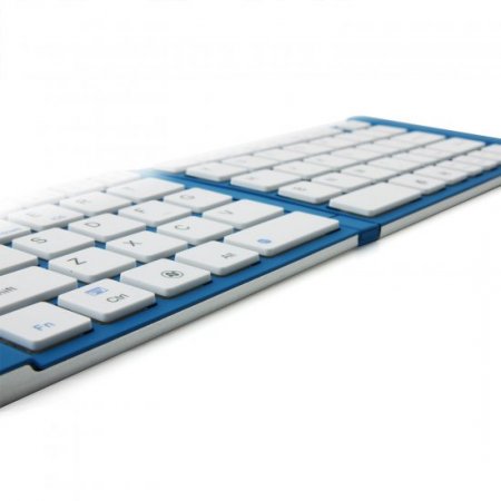 Geyes GK228 Portable Wireless Bluetooth Folding Keyboard Aluminum Alloy Blue
