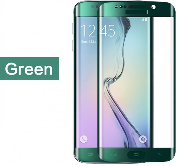 0.4mm Electroplating Tempered Glass Screen Protector for SAMSUNG S6 Edge Green