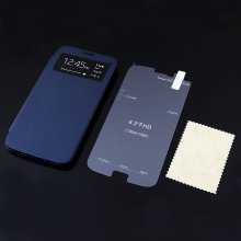 Blue Protective Case S-View Case + Screen Protector for Flying Mega Smartphone