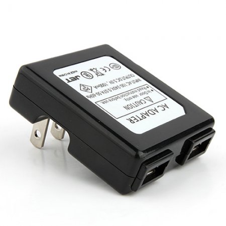 Foldable Dual USB Power AC Adapter 2 Color Optional