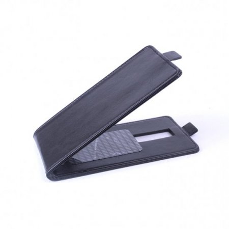 Leather Flip Cover Case Stand for Leagoo Lead 1 Smartphone Black