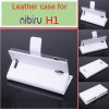 Leather Flip Cover Case Stand for Nibiru H1 Smartphone White