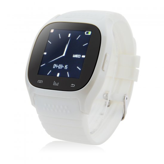 Rwatch M26S 1.44" IP57 Smart Bluetooth Watch with Mic Pedometer Push Messages White