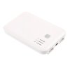 USB Power Station External Lithium-ion Battery Pack 5000mAh 2 USB Ports White