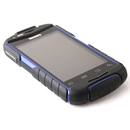 V5 Shockproof Smart Phone Android 2.3 MTK6515 1.0GHz WiFi 3.5 Inch Touch Screen Blue